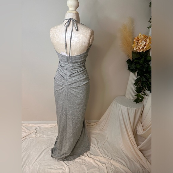 NAKED WARDROBE Gray Maxi Dress Sz XS‎ NWT - Picture 4 of 8